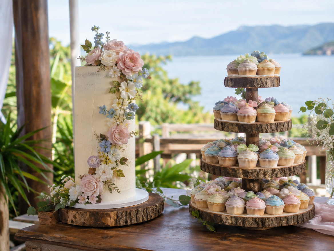 Debut Cake & Cupcake Tower