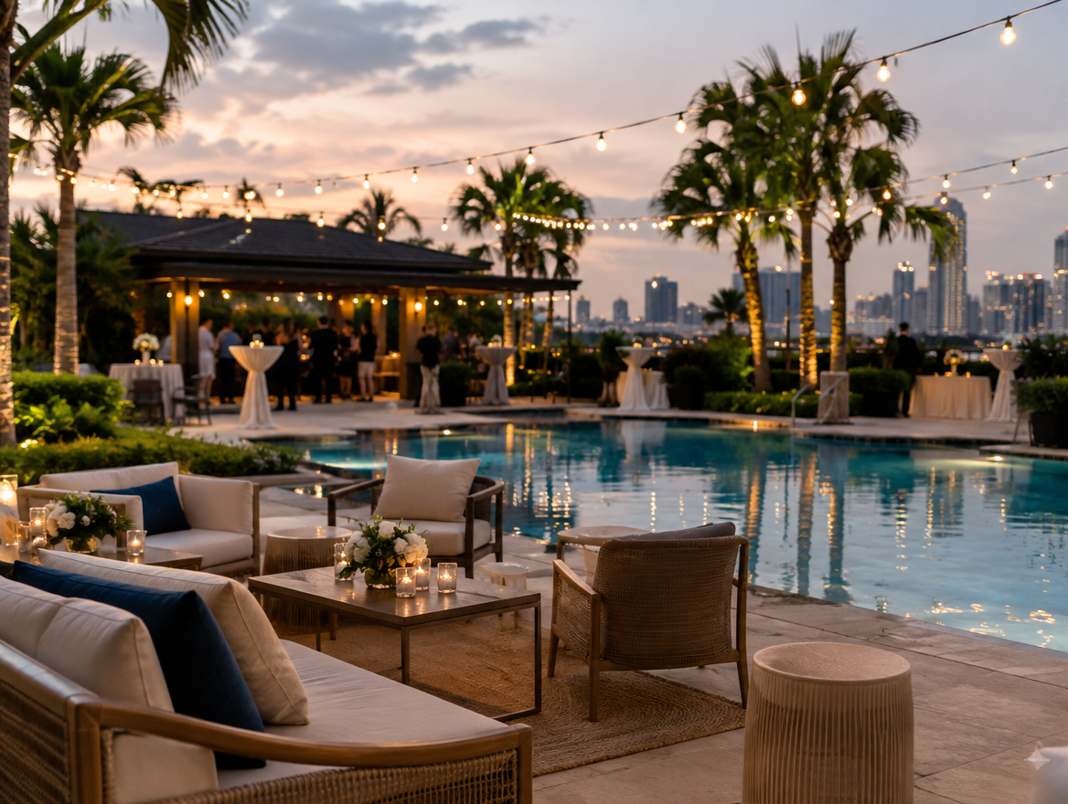 Poolside Evening Party