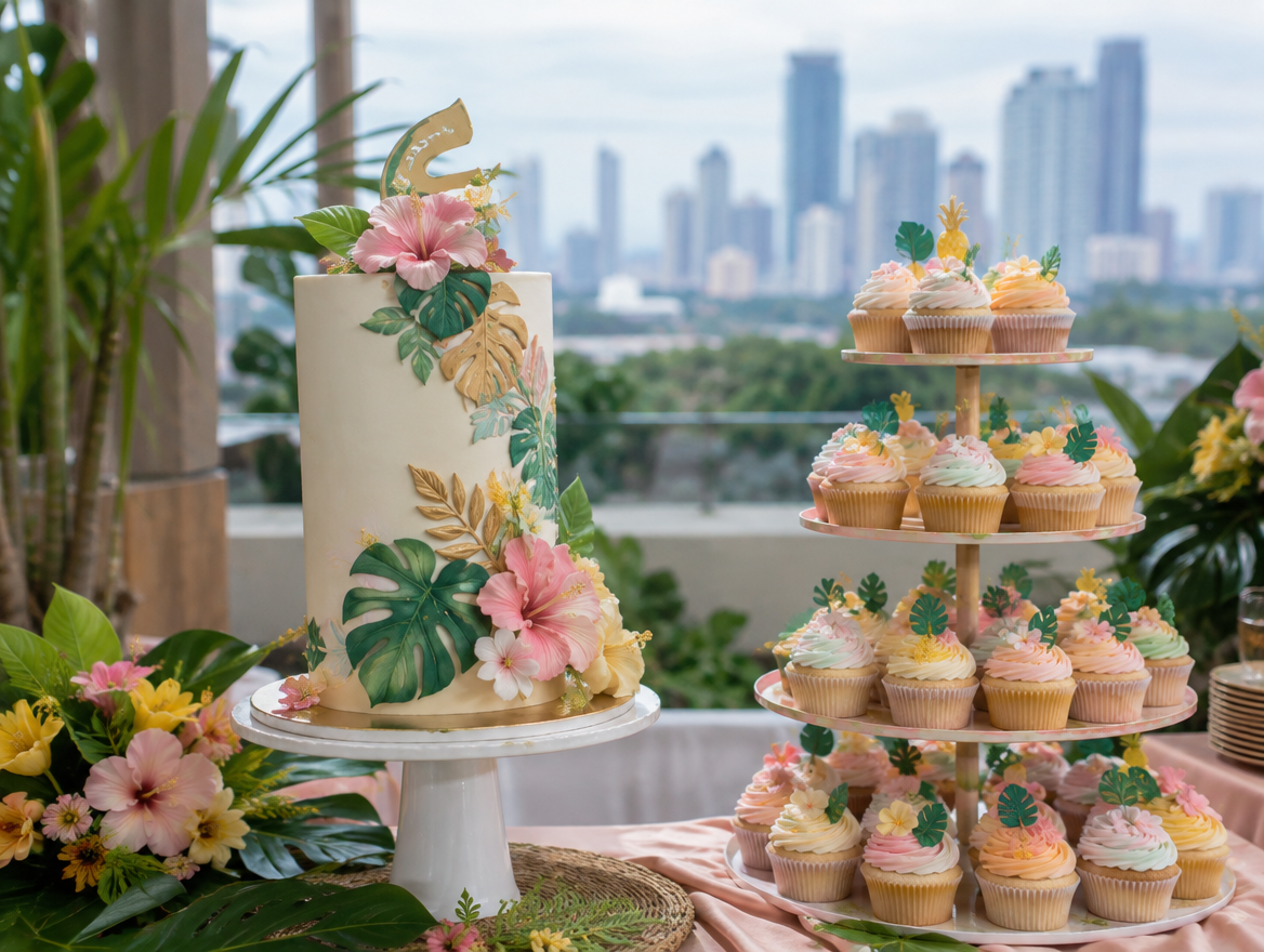 Debut Cake & Cupcake Tower