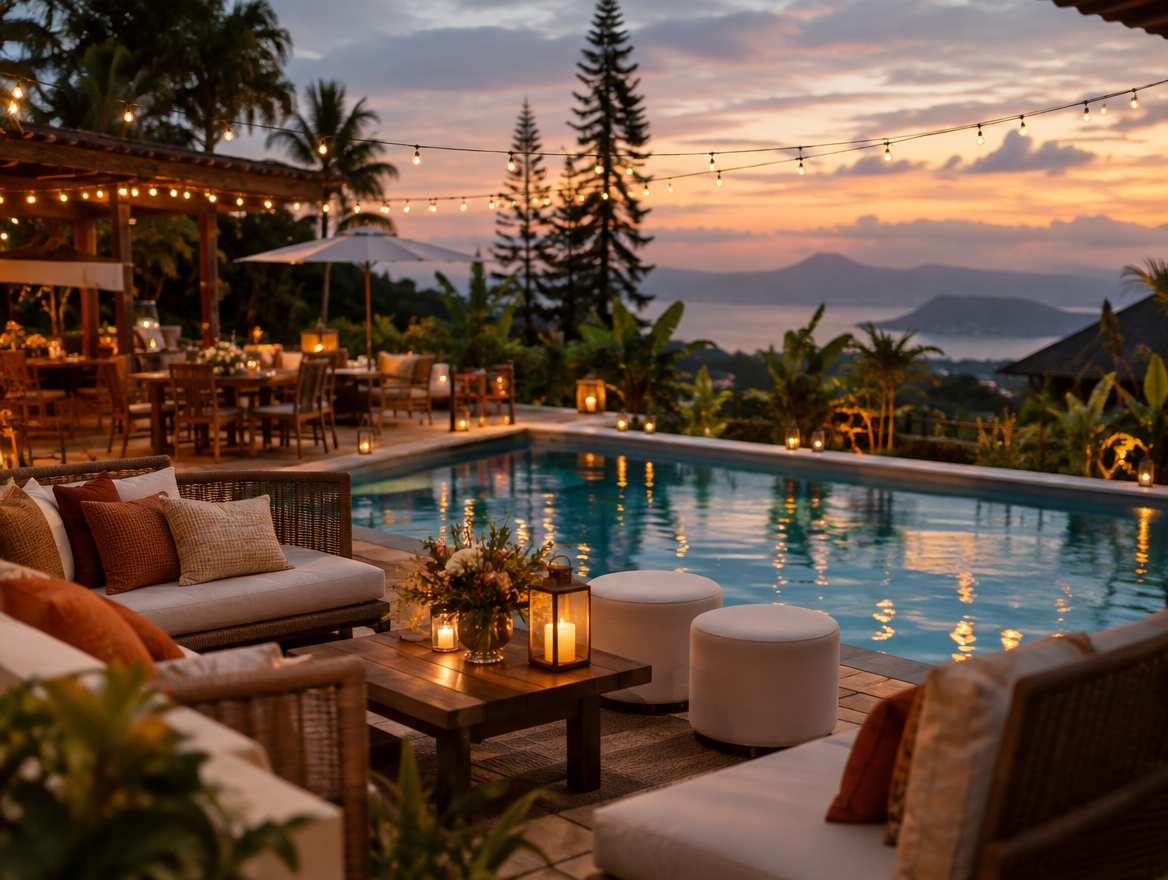 Poolside Evening Party