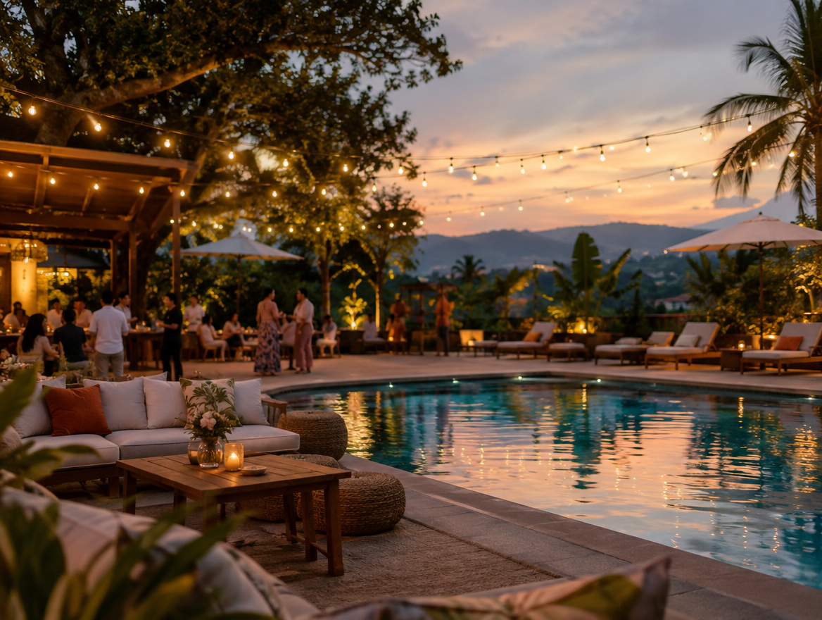 Poolside Evening Party